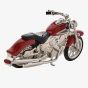 WM Widdop Miniature Red Indian Style Motorbike Clock 9497R