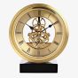 WM Widdop Round Skeleton Gold Clock W2939