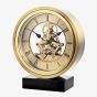 WM Widdop Round Skeleton Gold Clock W2939