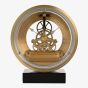 WM Widdop Round Skeleton Gold Clock W2939