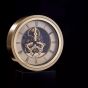 WM Widdop Round Skeleton Gold Clock W2939