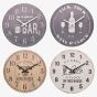 Hometime Its 5 Oclock Somewhere Wall Clock W802203 (Assorted 3)
