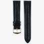 HIRSCH Camelgrain Long Black Leather Watch Strap 01009050-1
