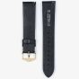 HIRSCH Camelgrain Long Black Leather Watch Strap 01009050-1