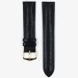 HIRSCH Camelgrain Medium Black Leather Watch Strap 01009150-1