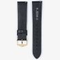 HIRSCH Camelgrain Medium Black Leather Watch Strap 01009150-1
