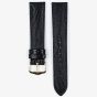 HIRSCH Rainbow Medium Black Leather Watch Strap 12302650-1
