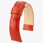 HIRSCH Crocograin Medium Red Leather Watch Strap 12302820-1