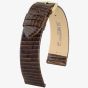 HIRSCH Lizard Long Brown Leather Watch Strap 01766010-1