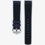 HIRSCH Carbon Long Blue Leather Watch Strap 02592080-2