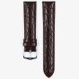 HIRSCH Crocograin Long Brown Leather Watch Strap 12322810-2