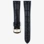 HIRSCH LONDON Medium Matte Black Alligator Leather Watch Strap 042 07 1 59-1