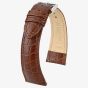 HIRSCH Aristocrat Long Brown Leather Watch Strap 03828010-2