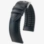 HIRSCH Paul Long Black Leather and Rubber Watch Strap 0925028050-2