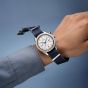 OMEGA Polyamide Blue & Grey Bordered Nato Watch Strap 031CWZ007885