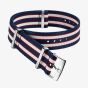 OMEGA Polyamide Striped Red, White & Blue Nato Watch Strap 031CWZ010632