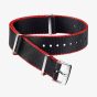 OMEGA Polyamide Black & Red Bordered Nato Watch Strap 031ZSZ002041