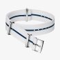 OMEGA Polyamide White With Blue Stripe Nato Watch Strap 031CWZ014685