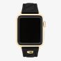 Coach Ladies Black Silicone Quilted Apple Watch Strap 14700317