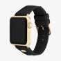 Coach Ladies Black Silicone Quilted Apple Watch Strap 14700317