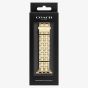 Coach Ladies Gold Tone Crystal Set Apple Watch Strap 14700262
