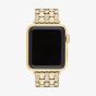 Coach Ladies Gold Tone Crystal Set Apple Watch Strap 14700262