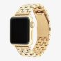 Coach Ladies Gold Tone Crystal Set Apple Watch Strap 14700262