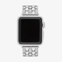 Coach Ladies Silver Tone Crystal Set Apple Watch Strap 14700261