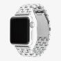 Coach Ladies Silver Tone Crystal Set Apple Watch Strap 14700261