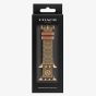 Coach Ladies Flower Motif Brown Leather Apple Watch Strap 14700235