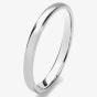 9ct White Gold 2mm D-Shaped Wedding Ring 2LLD-9W