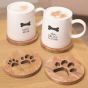 Best Of Breed 4 Piece Mango Wood Paw Prints Coasters BB613