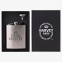 Harvey Makin Matte Silver 6Oz Hip Flask With Funnel HM2490