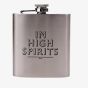 Harvey Makin Matte Silver 6Oz Hip Flask With Funnel HM2490