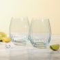 Set Of Two Stemless Glasses Blue LP77865A