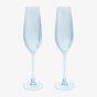 Set Of Two Flute Glasses Blue LP77866A