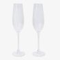 Set Of Two Flute Glasses Pink Glassware LP77858A
