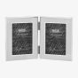 Shudehill Plain Silver Double 2x3 Folding Photo Frame 24223