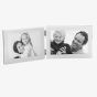 Shudehill Plain White Silver Double 4x6 Photo Frame 79464