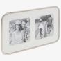 Silver Plated Double Photo Curved Photo Frame 353748