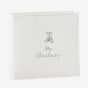 White Suede Teddy Christening Photo Album 79510