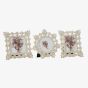 3 Pack Cream Filigree 2x2 Mini Photo Frame 66200