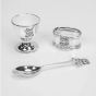 Celebrations Silverplated Teddy Egg Cup Napkin And Spoon Gift Set 6306T