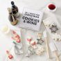 Festive Cookies & Wine Cutters Gift Set L6913
