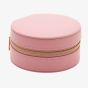 Sophia Pink Zipped Round Leather Jewellery Box SP3336