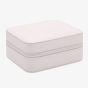 Sophia White Zipped Oblong Leather Jewellery Box SP3334