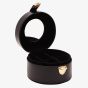 Sophia Black Round Leather Jewellery Box SP3341B