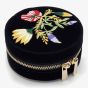 WOLF Zoe Travel Round Indigo Floral Jewellery Box 393216
