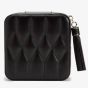 WOLF Caroline Black Zip Travel Jewellery Case 329971