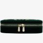 WOLF Zoe Forest Green Travel Zip Jewellery Case 393312